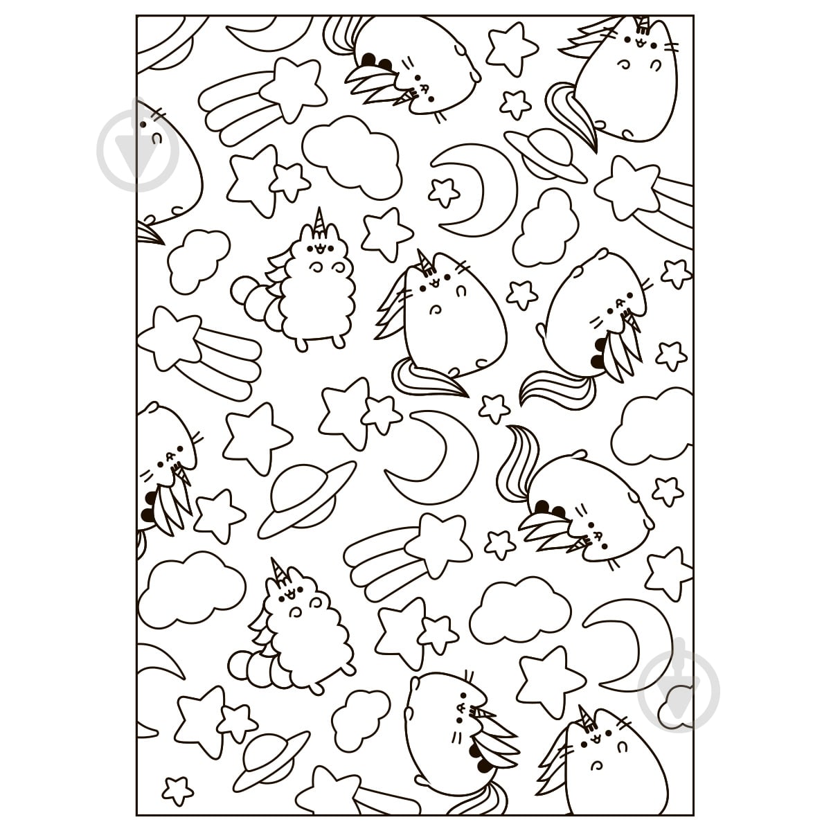 Раскраска «Pusheen» - фото 2 Раскраска «Pusheen» - фото 2