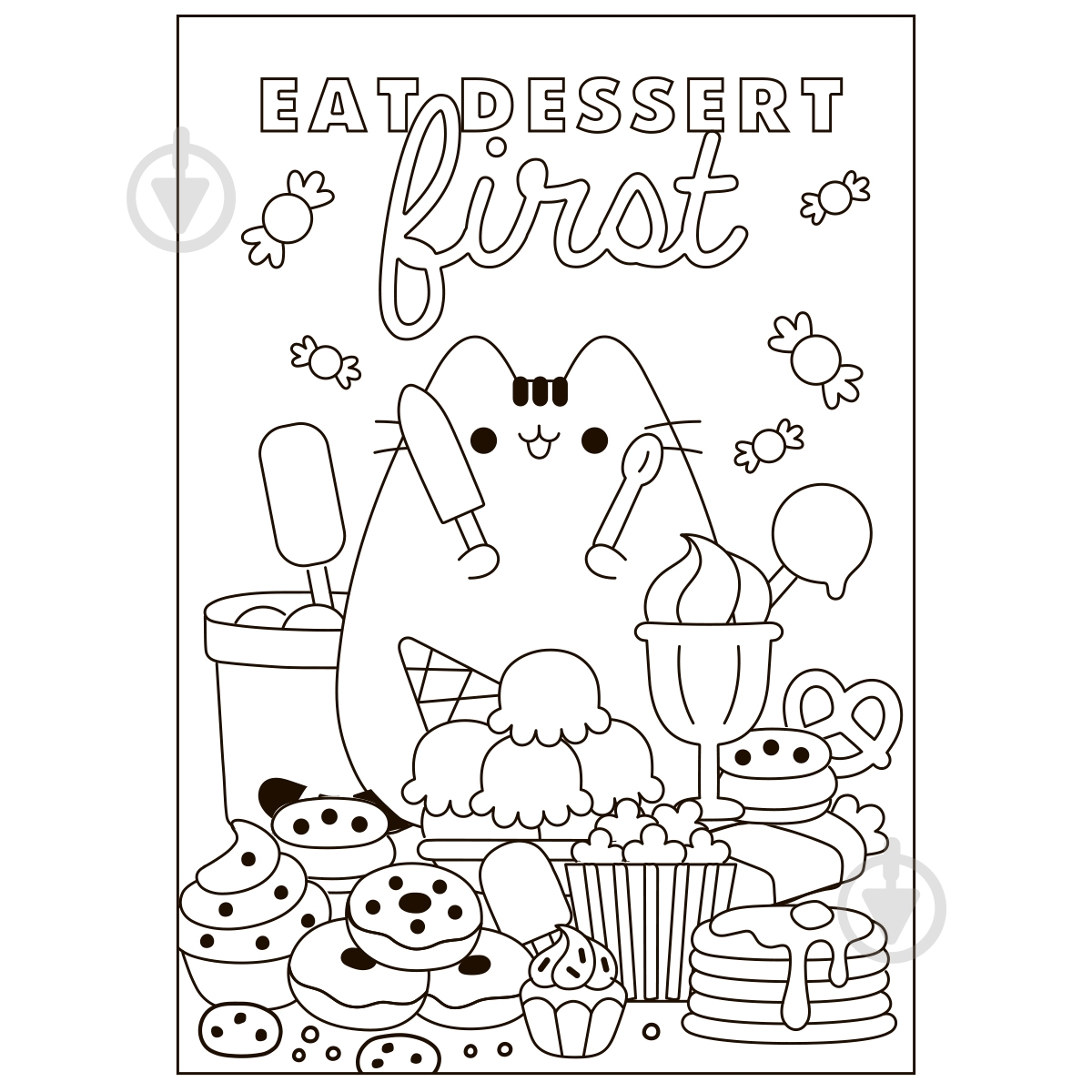 Раскраска «Pusheen» - фото 3 Раскраска «Pusheen» - фото 3