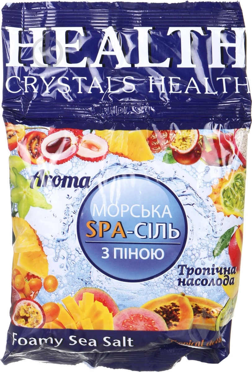 Сіль для ванни Crystals Health з піною Tropical delight 600 г - фото 1 Сіль для ванни Crystals Health з піною Tropical delight 600 г - фото 1