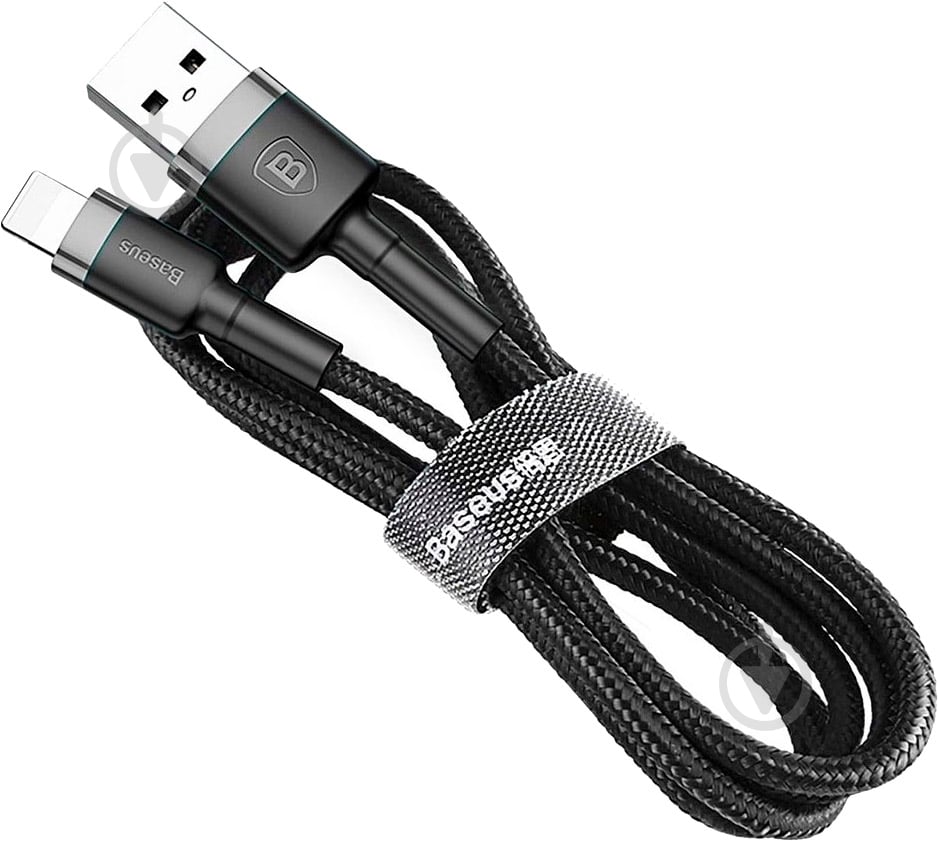 Кабель BASEUS Lightning – USB 1 м черный (CALKLF-BG1) Cafule - фото 1