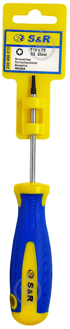 Отвертка S&R Torx10×75 мм 250086035 - фото 2
