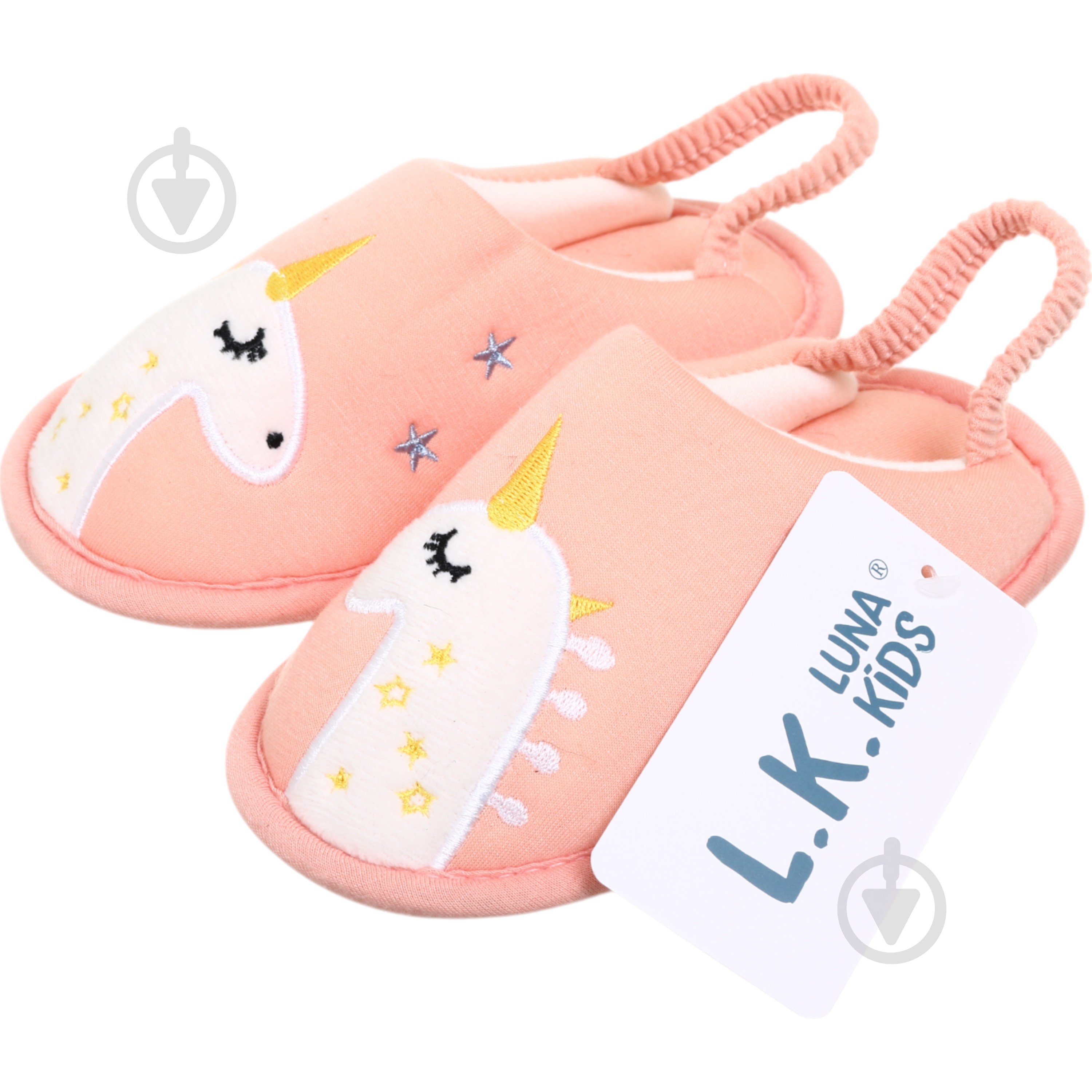 Капці дитячі Luna Kids Єдиноріг, на резинці р.25 рожевий - фото 2