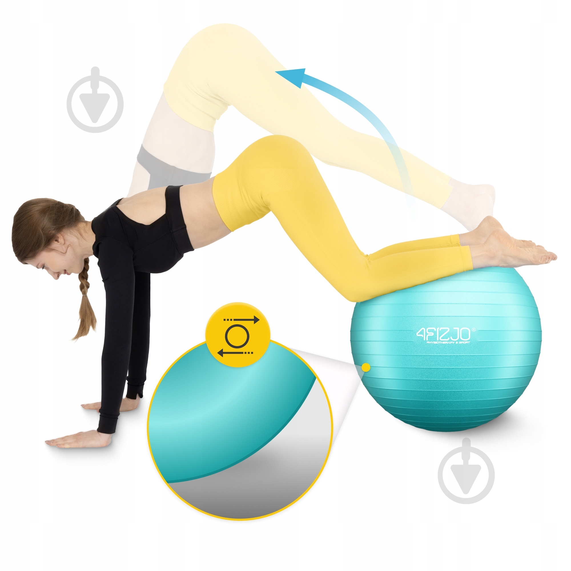 Фітбол 4fizjo Anti-Burst Mint d65 см P-5905973404761 - фото 11 Фітбол 4fizjo Anti-Burst Mint d65 см P-5905973404761 - фото 11