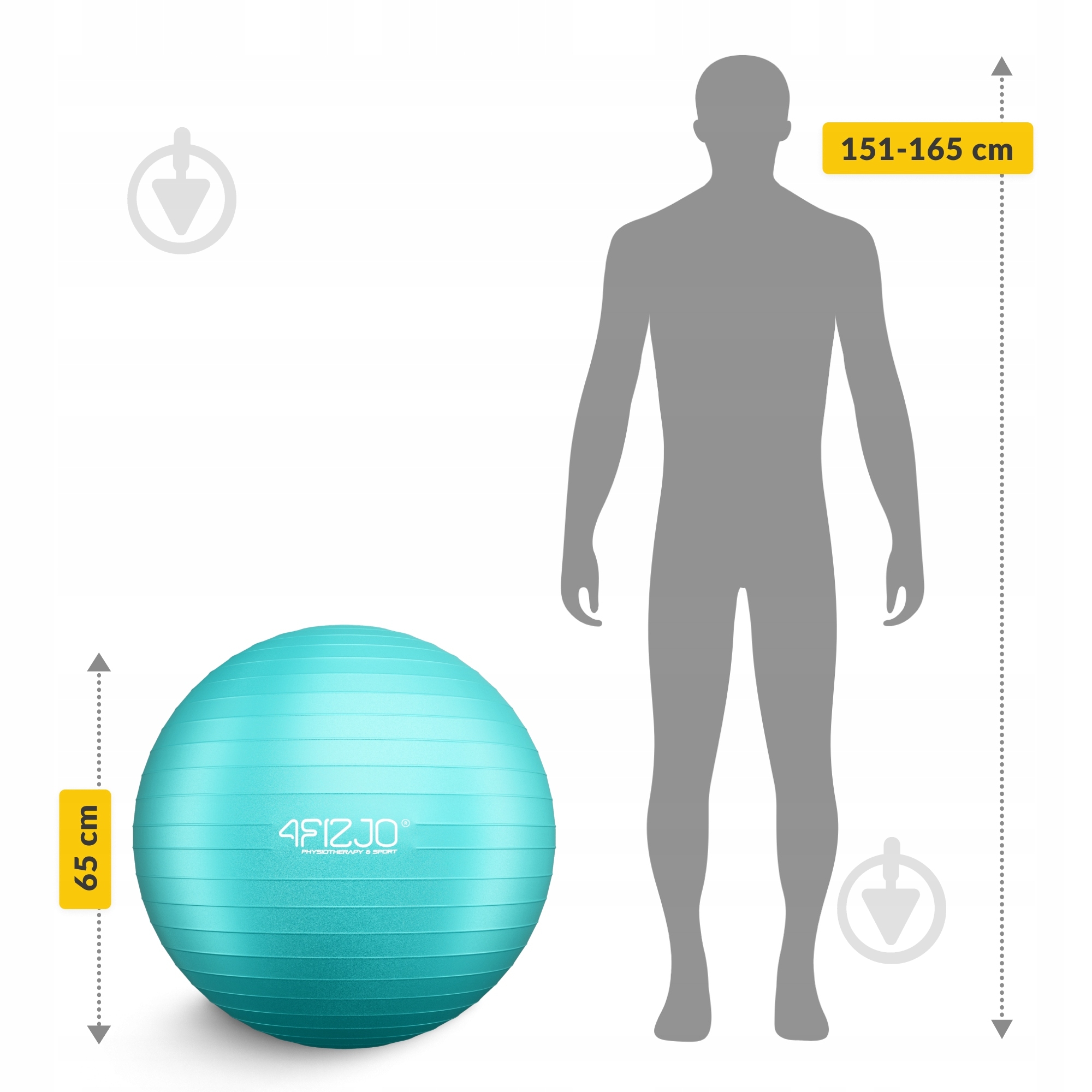Фітбол 4fizjo Anti-Burst Mint d65 см P-5905973404761 - фото 5 Фітбол 4fizjo Anti-Burst Mint d65 см P-5905973404761 - фото 5