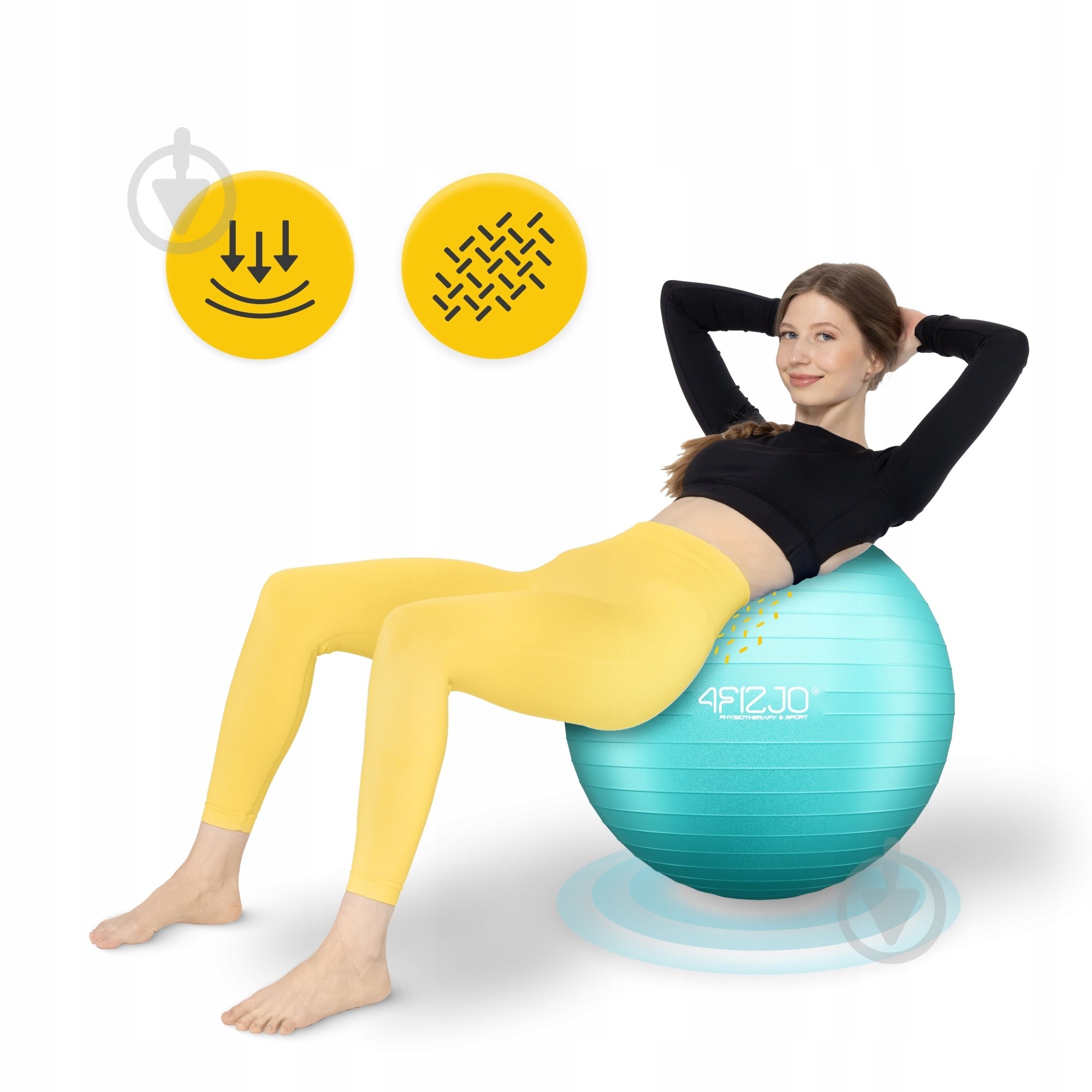 Фітбол 4fizjo Anti-Burst Mint d65 см P-5905973404761 - фото 4 Фітбол 4fizjo Anti-Burst Mint d65 см P-5905973404761 - фото 4