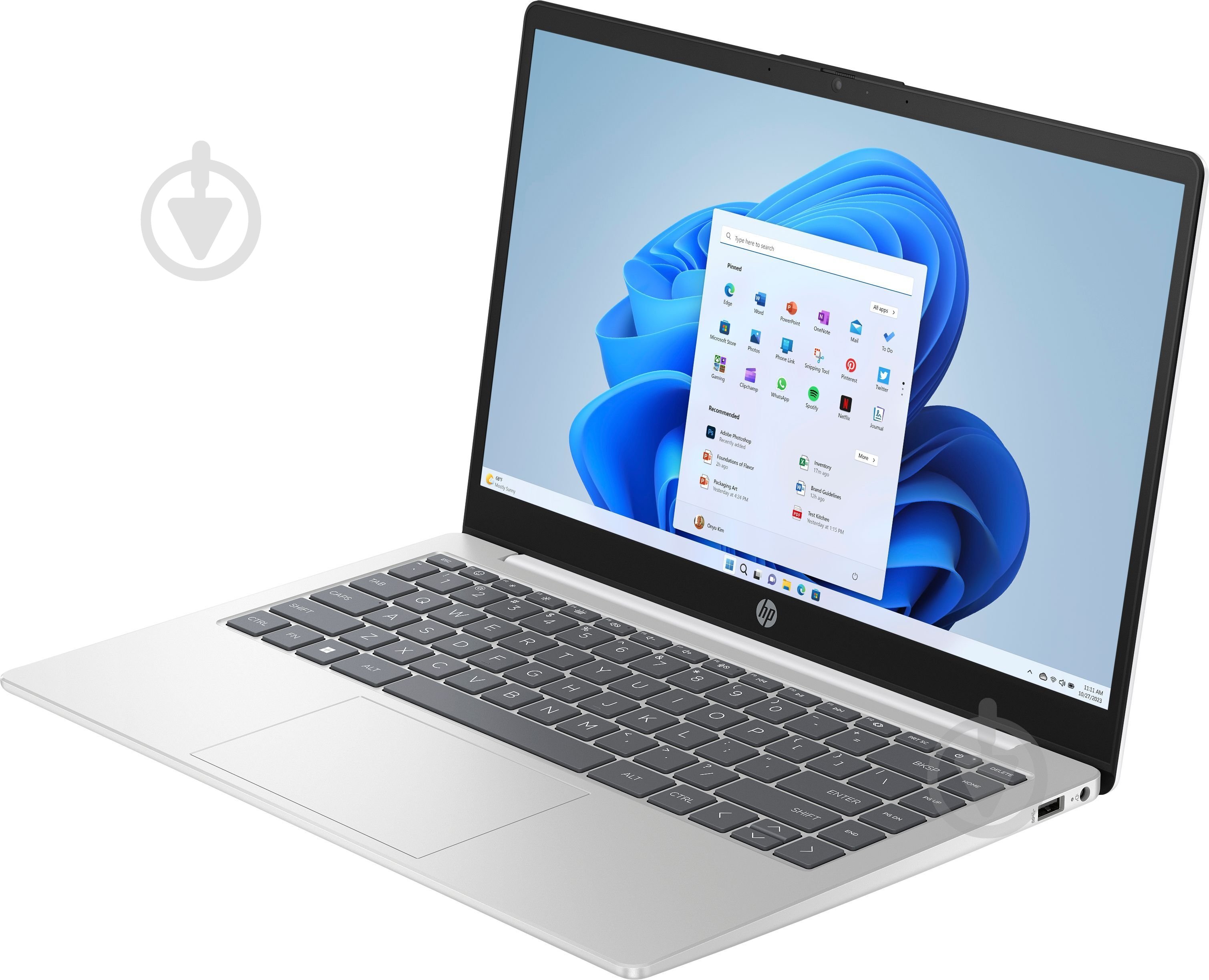Ноутбук HP Laptop 14-ep0038ua 14" (C3UL0EA) diamond white - фото 2
