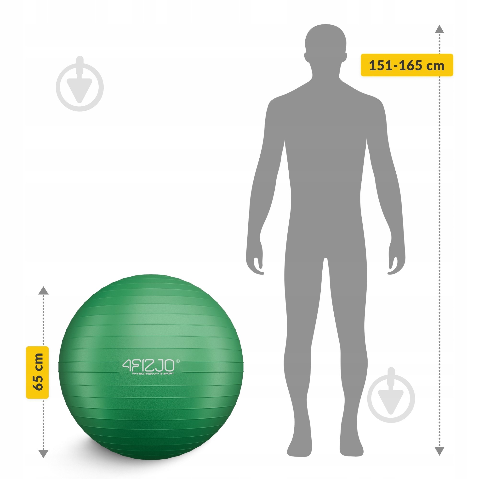 Фітбол 4fizjo Anti-Burst Green d65 см P-5907739316332 - фото 3 Фітбол 4fizjo Anti-Burst Green d65 см P-5907739316332 - фото 3