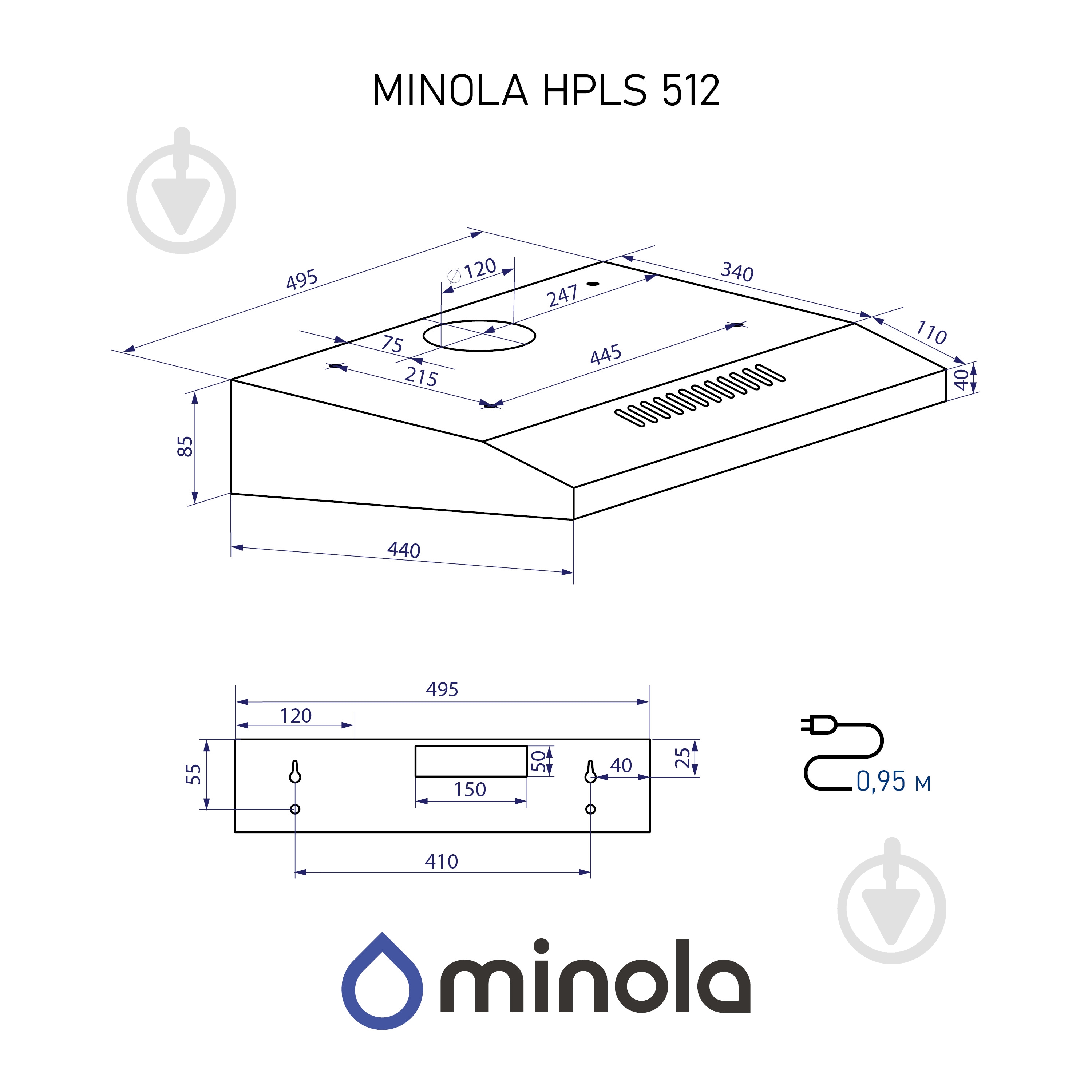 Вытяжка Minola HPLS 512 I - фото 12 Вытяжка Minola HPLS 512 I - фото 12