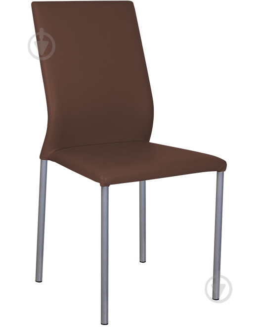 Стул обеденный Nowy Styl NIK ALU (BOX-4) (CH) V-19 алюминий/коричневый - фото 1