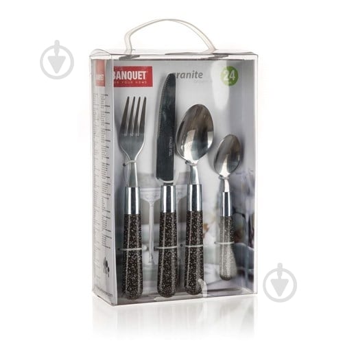 Набір столових приборів Banquet 24 предмети Granite Brown - фото 2