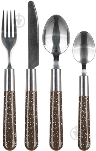 Набір столових приборів Banquet 24 предмети Granite Brown - фото 1