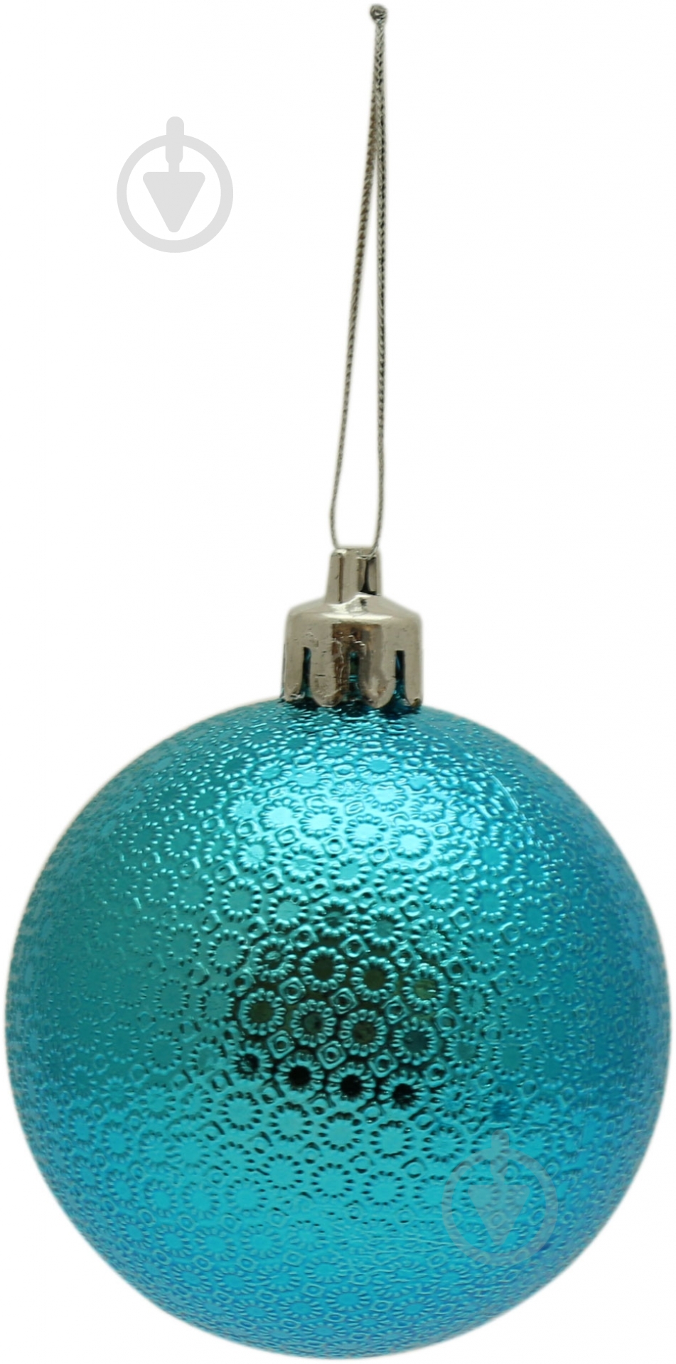 Набор игрушек Шар с рельефным узором бирюзовый d60 мм 8 шт./уп. - фото 2