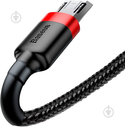 Кабель BASEUS Cafule Cable USB For Micro 2.4 A 1 м black/red (CAMKLF-B91) - фото 2 Кабель BASEUS Cafule Cable USB For Micro 2.4 A 1 м black/red (CAMKLF-B91) - фото 2