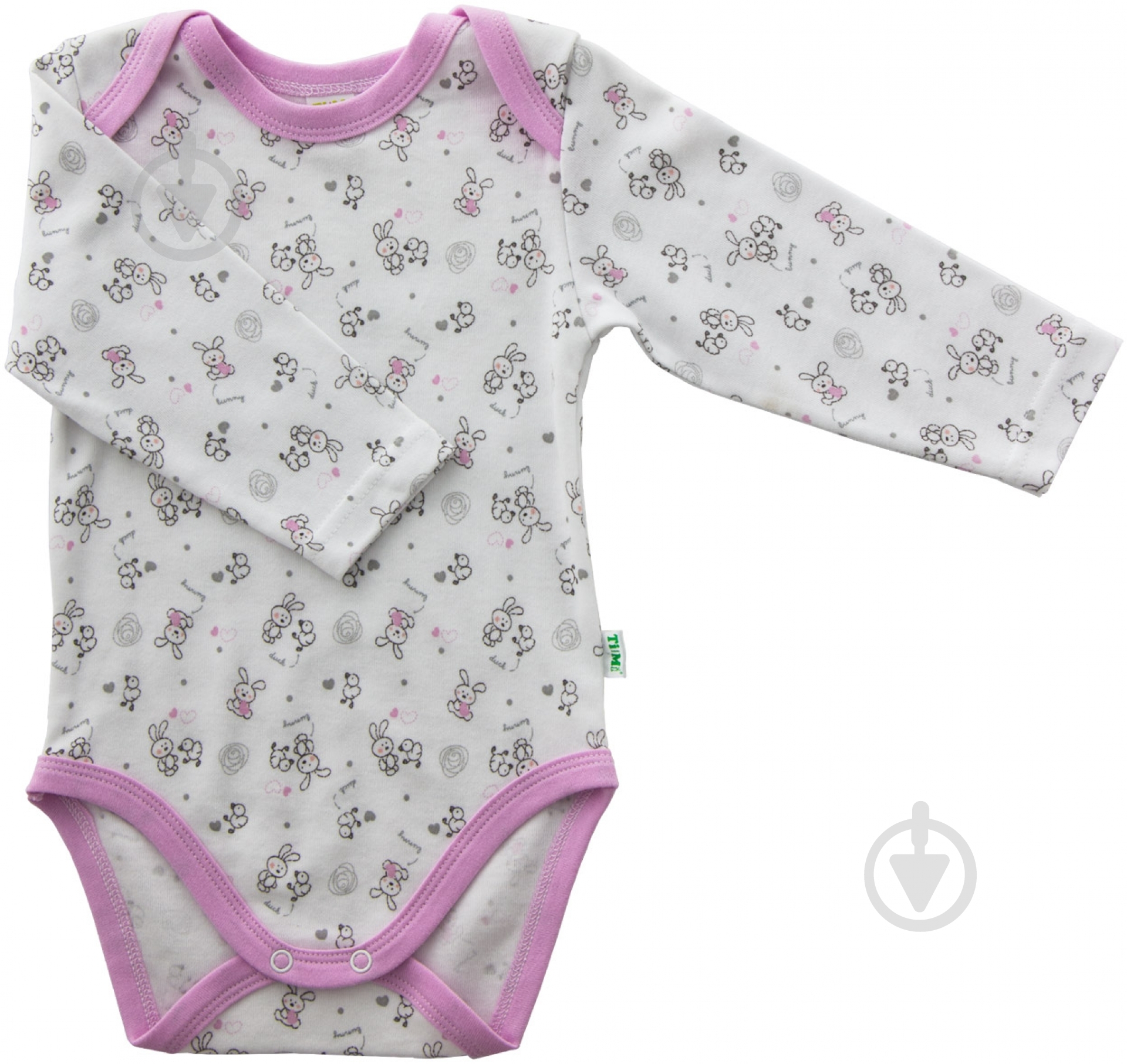 Боди для девочек Тімі текс с длинным рукавом р.80 - фото 1 Боди для девочек Тімі текс с длинным рукавом р.80 - фото 1