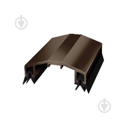 Соединительный Н-профиль из ТЭП-уплотнителем бронзовый 40x3000 мм - фото 1