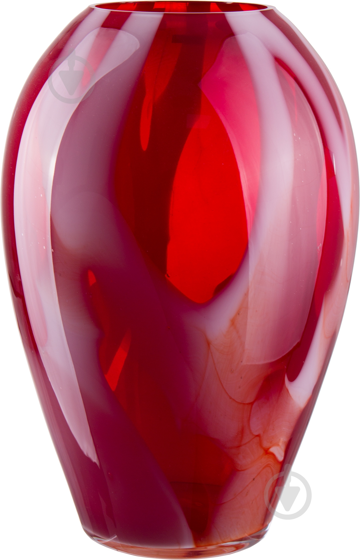 Ваза стеклянная Watra Flame 45 см 45 см красная 23-1868/450/1874 - фото 1