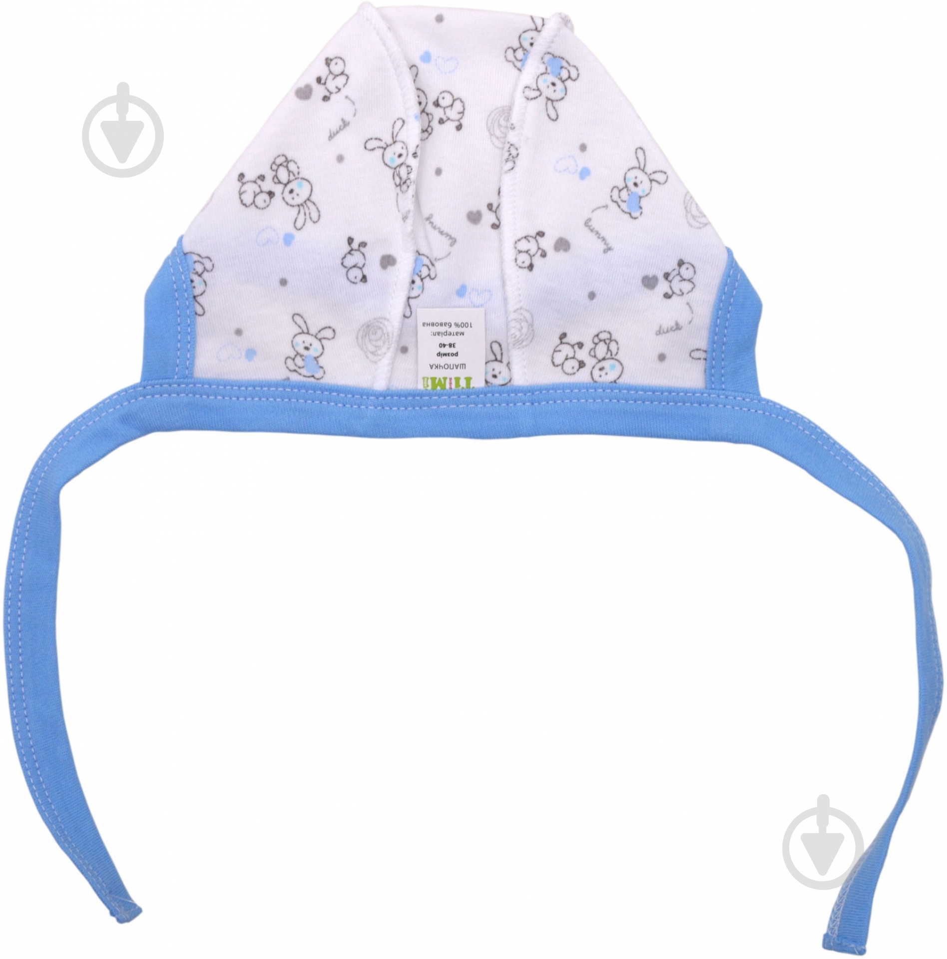 Шапка Тімі текс р.38 белый с голубым - фото 3