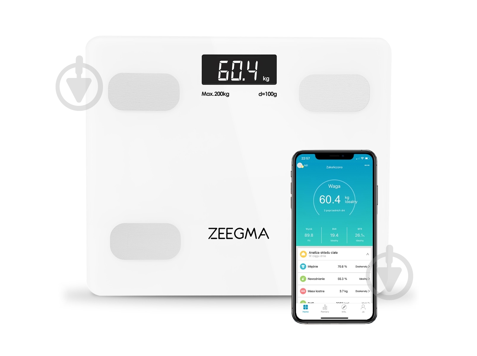 Ваги підлогові Zeegma GEWIT WHITE - фото 1