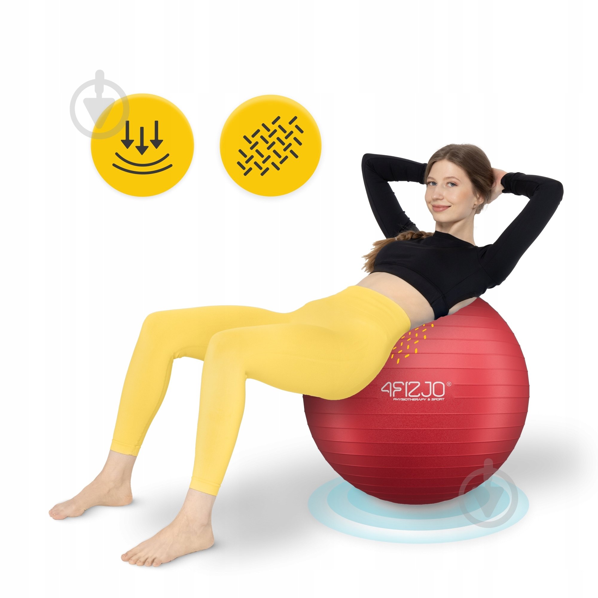 Фітбол 4fizjo Anti-Burst Red d75 см P-5907739316356 - фото 8 Фітбол 4fizjo Anti-Burst Red d75 см P-5907739316356 - фото 8