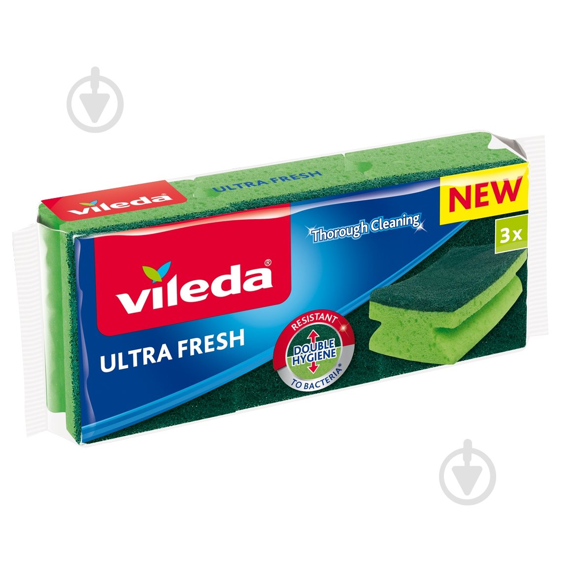 Губка для посуду Vileda UltraFresh Антибактеріальна 3 шт. - фото 1