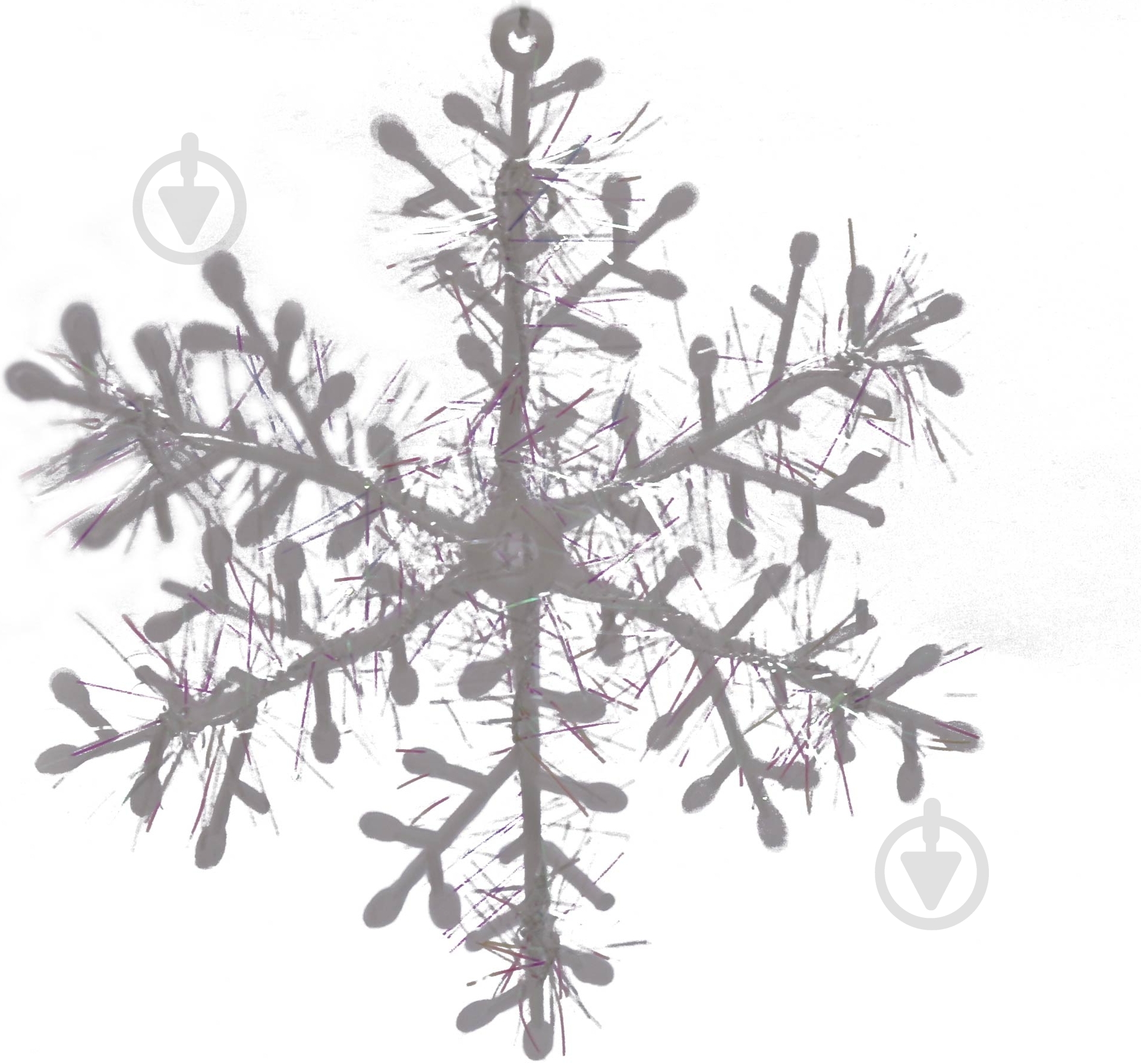 Декорація новорічна Сніжинка 10 см 6 шт. S009-10 - фото 1 Декорація новорічна Сніжинка 10 см 6 шт. S009-10 - фото 1