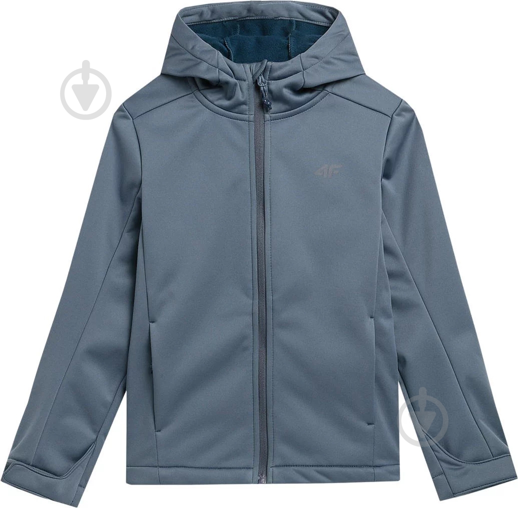Куртка для хлопчиків 4F SOFTSHELL JACKET M149 4FJAW23TSOFM149-32S р.152 синя - фото 1 Куртка для хлопчиків 4F SOFTSHELL JACKET M149 4FJAW23TSOFM149-32S р.152 синя - фото 1