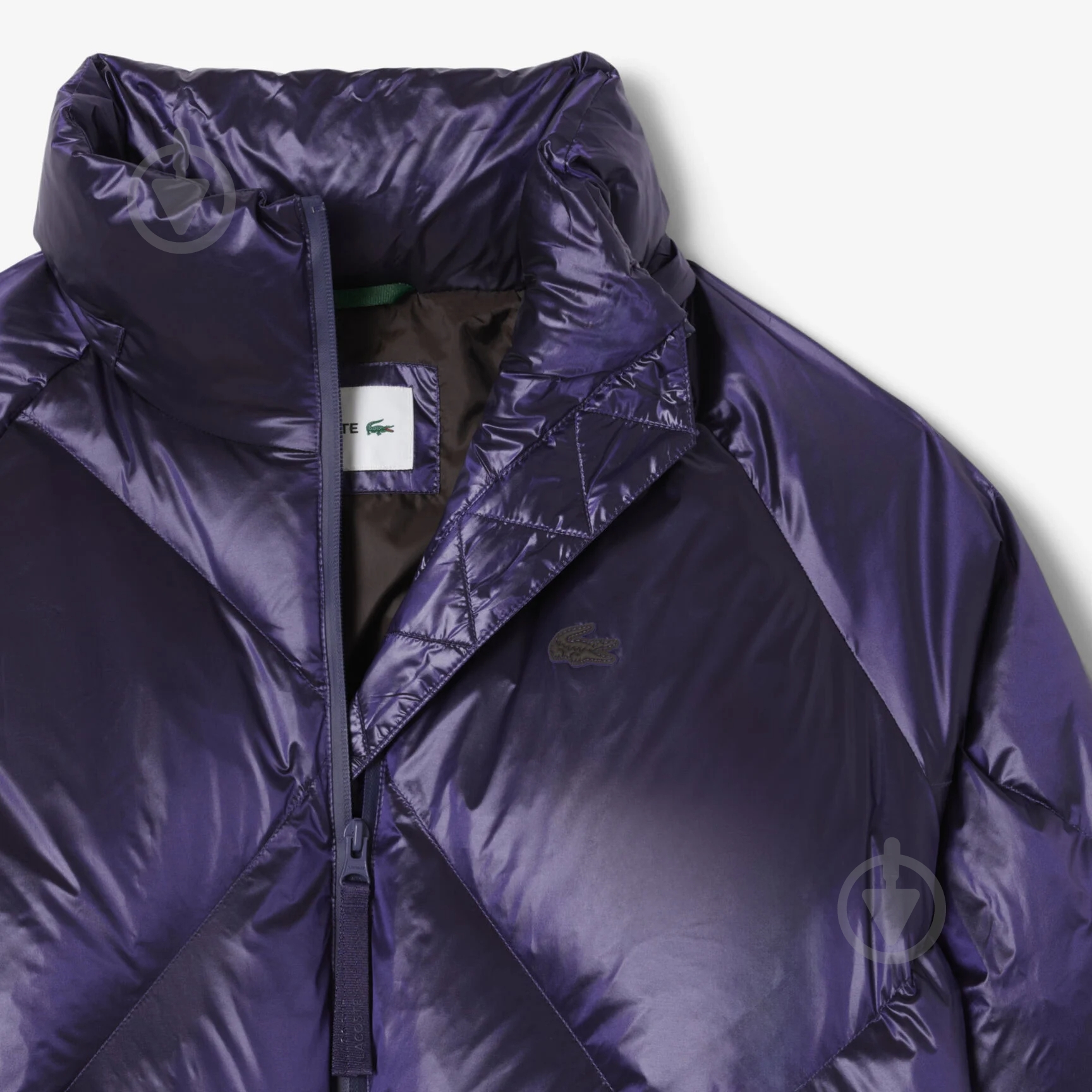 Куртка женская зимняя Lacoste Oversized Water-Repellent Down Jacket BF53266PI р.XS фиолетовая - фото 7