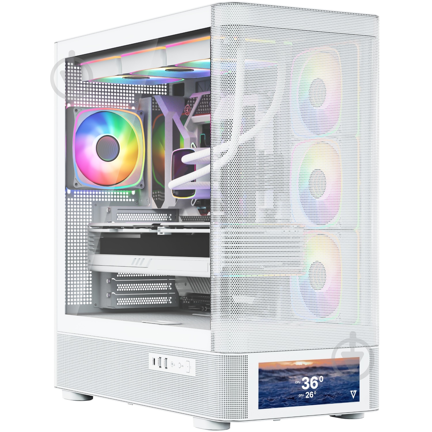 Корпус Modecom VOLCANO AQ500 ARGB MIDI (MC-A-AQ500-4FA-W) - фото 12