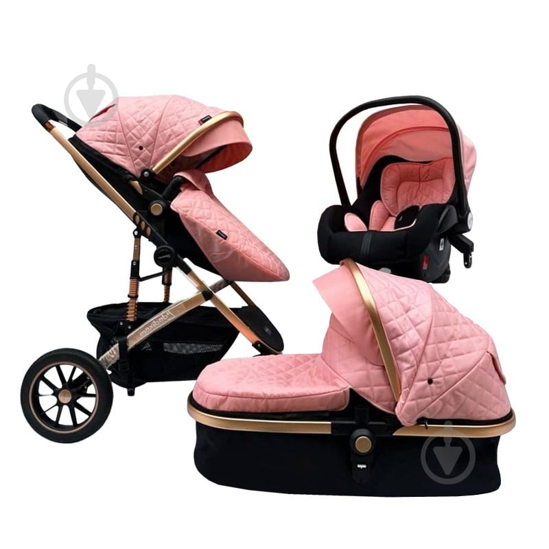 Коляска-трансформер Babyhit 3в1 Maxibaby IQ - Pink - фото 1
