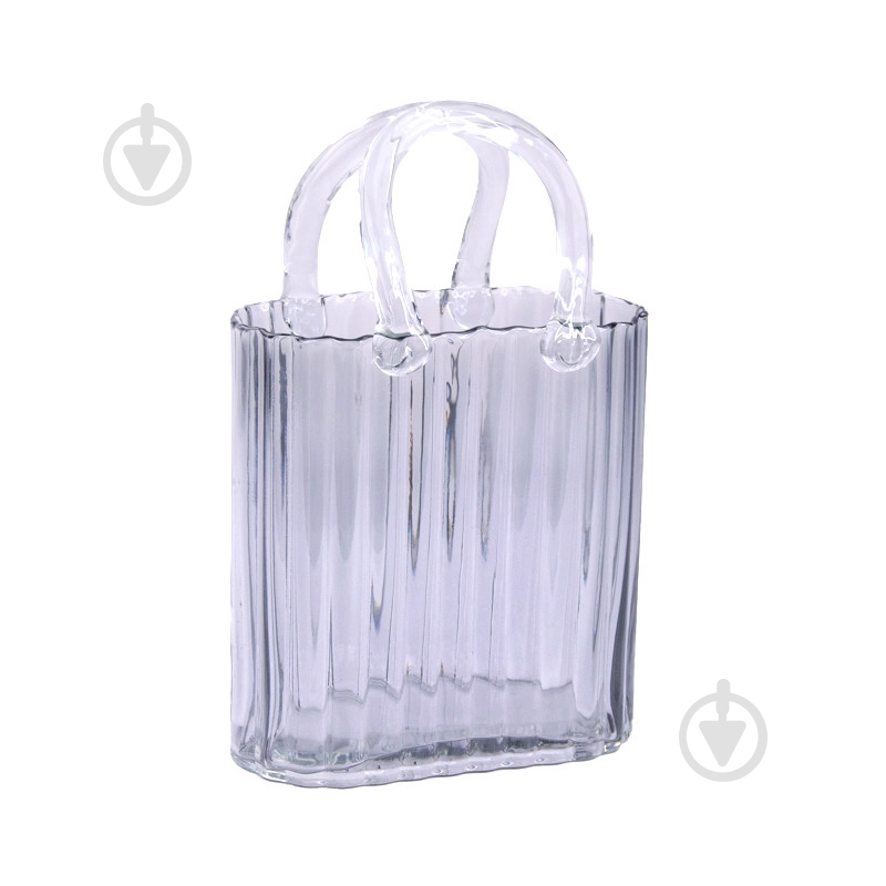 Ваза для цветов Сумочка 27 см серо - фото 1 Ваза для цветов Сумочка 27 см серо - фото 1