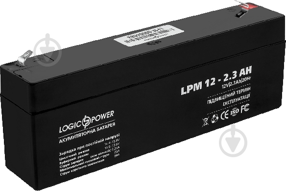 Аккумулятор AGM 12-2.3 AH LogicPower - фото 2