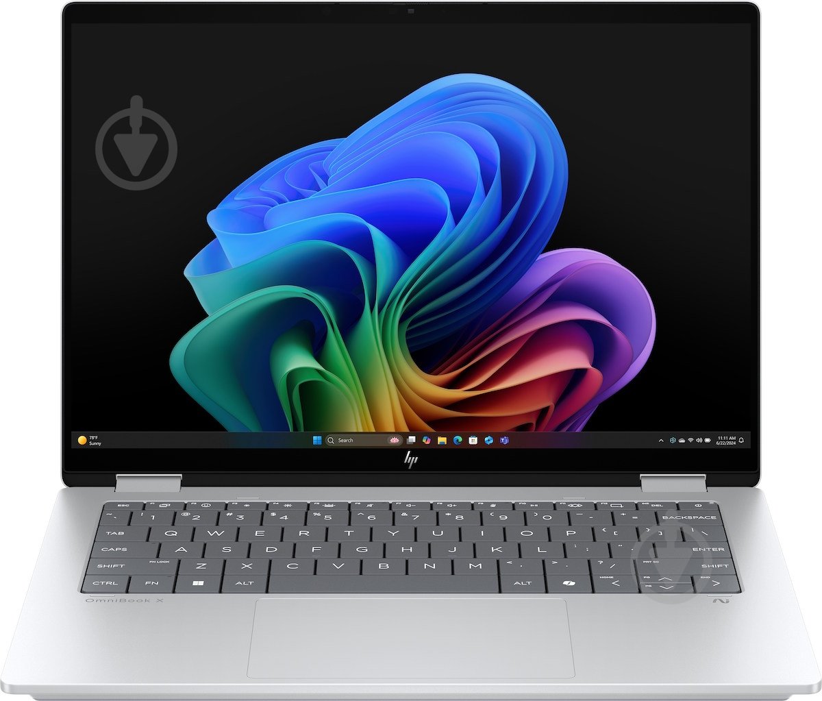 Ноутбук HP OmniBook X Flip x360 14-fm0003ua 14" (C3UL6EA) glacier silver - фото 1