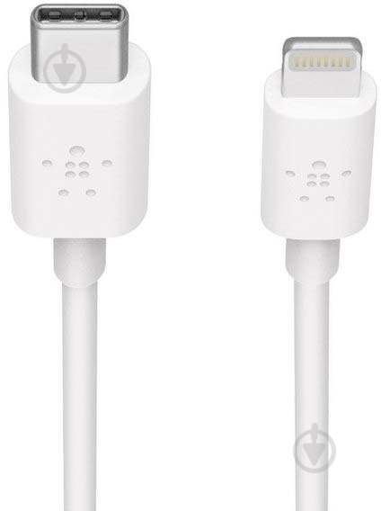 Кабель Belkin Lightning - USB Type-C 2 м white (F8J239BT04-WHT) - фото 1