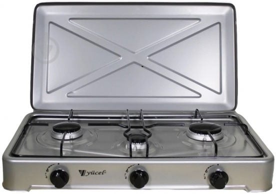 Плита газовая настольная YUCEL O-300-LPG-silver - фото 1 Плита газовая настольная YUCEL O-300-LPG-silver - фото 1