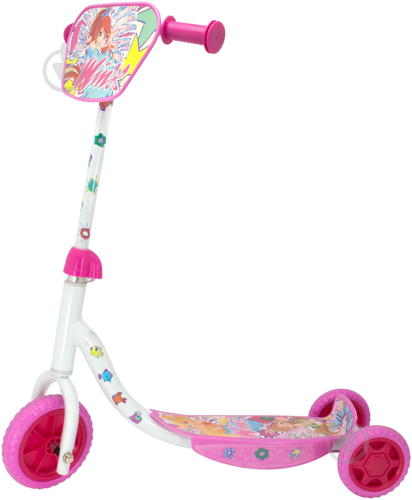 Самокат Hot Wheels Winx лицензионный белый с розовым Т56810 - фото 1