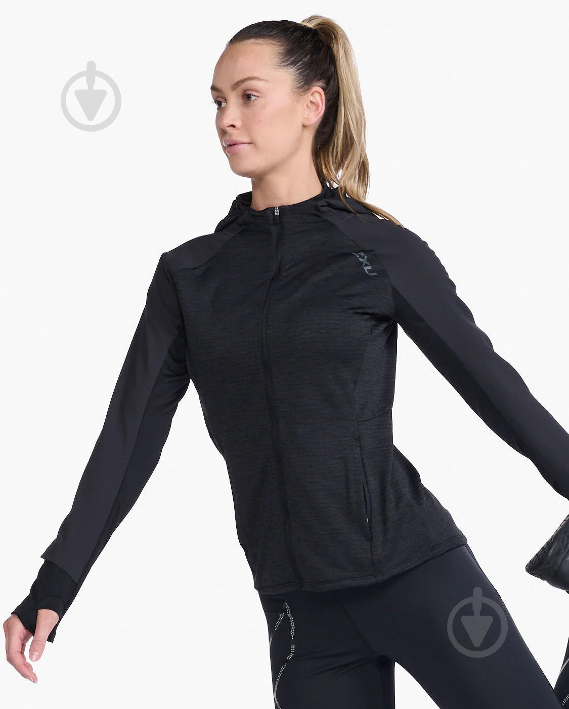 Джемпер 2XU Ignition Shield Hooded Mid-Lyr WR6833a_BLK/BRF р.S чорний - фото 4