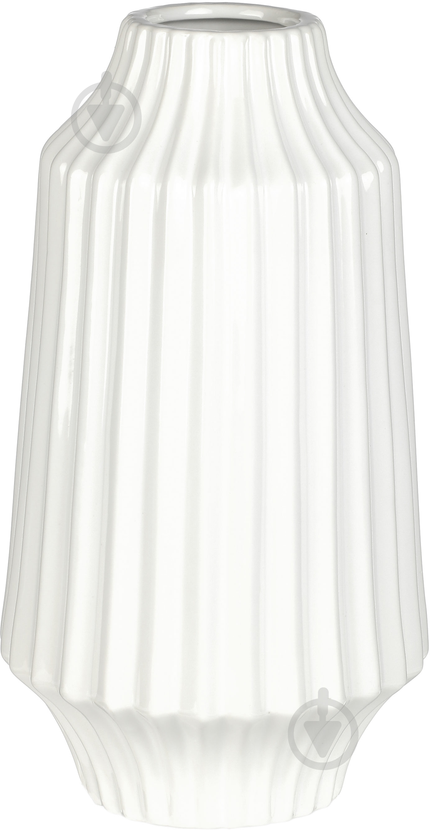 Ваза керамическая Luna Origami 16х16х30,5 см 31 см белая - фото 1