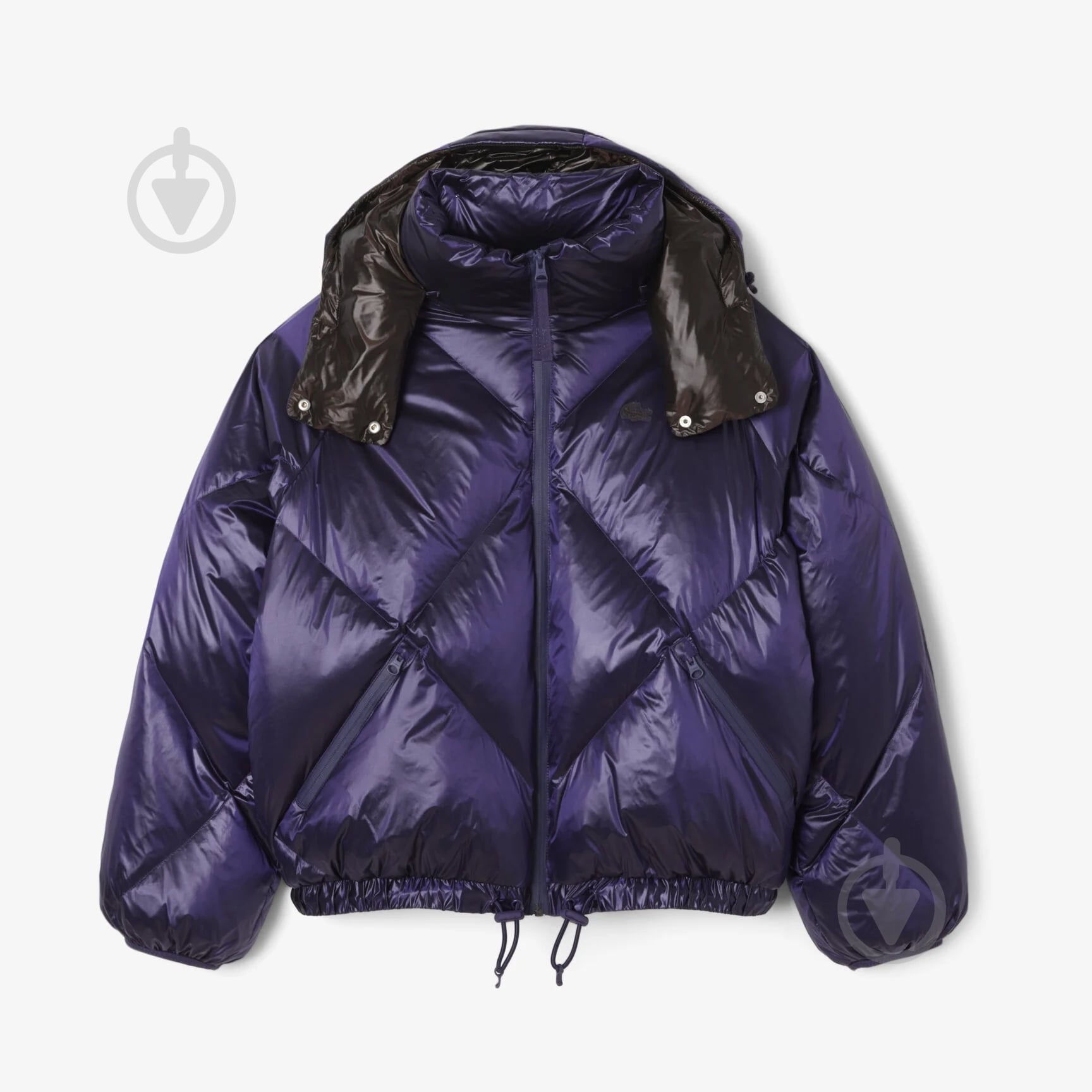 Куртка женская зимняя Lacoste Oversized Water-Repellent Down Jacket BF53266PI р.L фиолетовая - фото 5 Куртка женская зимняя Lacoste Oversized Water-Repellent Down Jacket BF53266PI р.L фиолетовая - фото 5