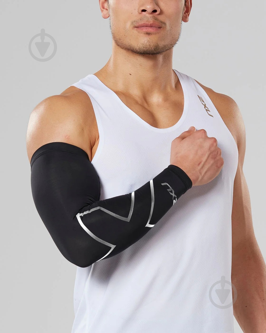 Нарукавники 2XU Compression Arm Guard (Single) UA3196a_BLK/SIL р.XS чорний - фото 1