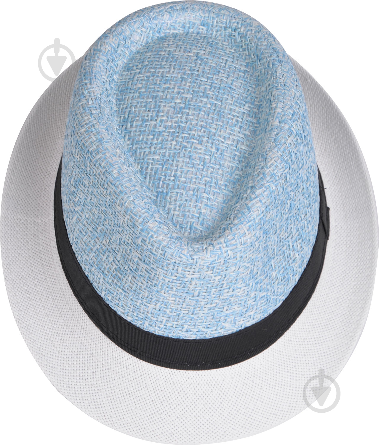Капелюх Luna молодіжний Classic one size білий із блакитним - фото 1 Капелюх Luna молодіжний Classic one size білий із блакитним - фото 1