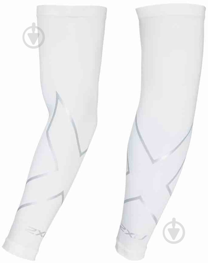 Нарукавники 2XU Compression Arm Guard (Single) UA3196a_WHT/SIL р.XL білий - фото 3
