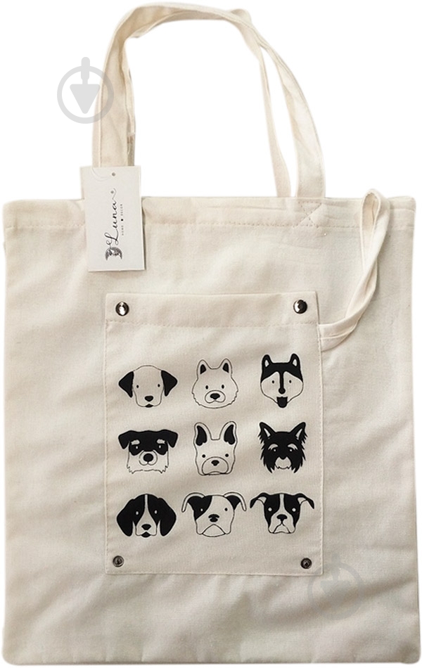 Сумка Luna шоппер Dogs 42x38 см мульти - фото 1