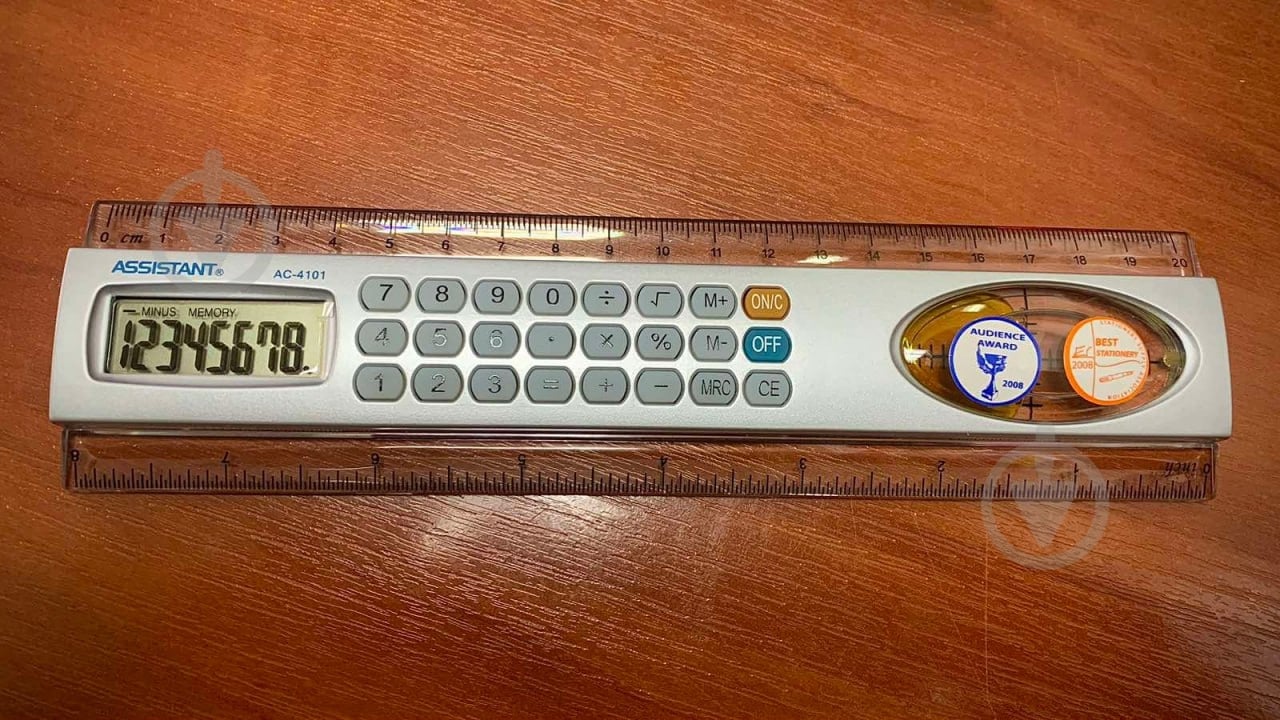 Калькулятор с линейкой АС-4101 Assistant - фото 2