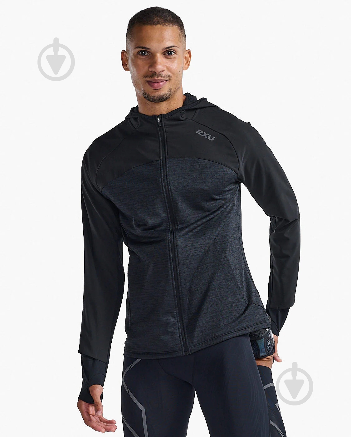 Джемпер 2XU Ignition Shield Hooded Mid-Lyr MR6829a_BLK/BRF р.2XL чорний - фото 1