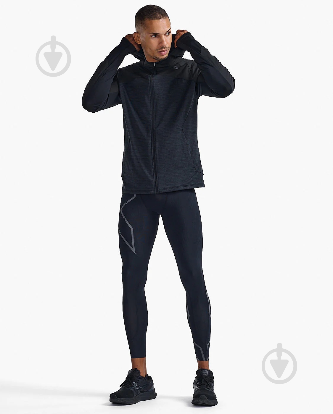 Джемпер 2XU Ignition Shield Hooded Mid-Lyr MR6829a_BLK/BRF р.2XL чорний - фото 2