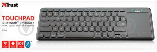 Клавиатура Trust MIDA BT WITH XL Touchpad (23009) black - фото 7 Клавиатура Trust MIDA BT WITH XL Touchpad (23009) black - фото 7