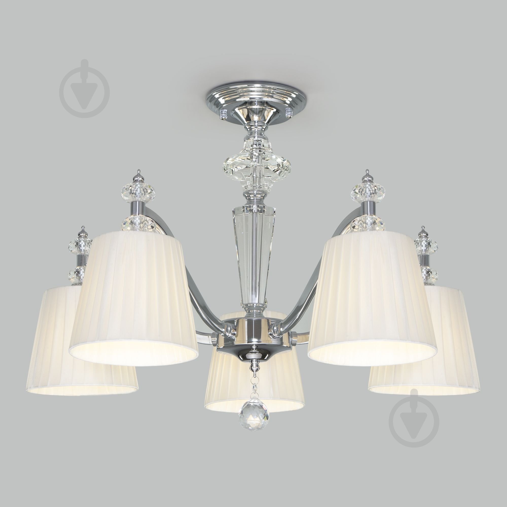 Светильник потолочный Strotskis Diva 5x40 Вт E14 хром 60122/5 - фото 1