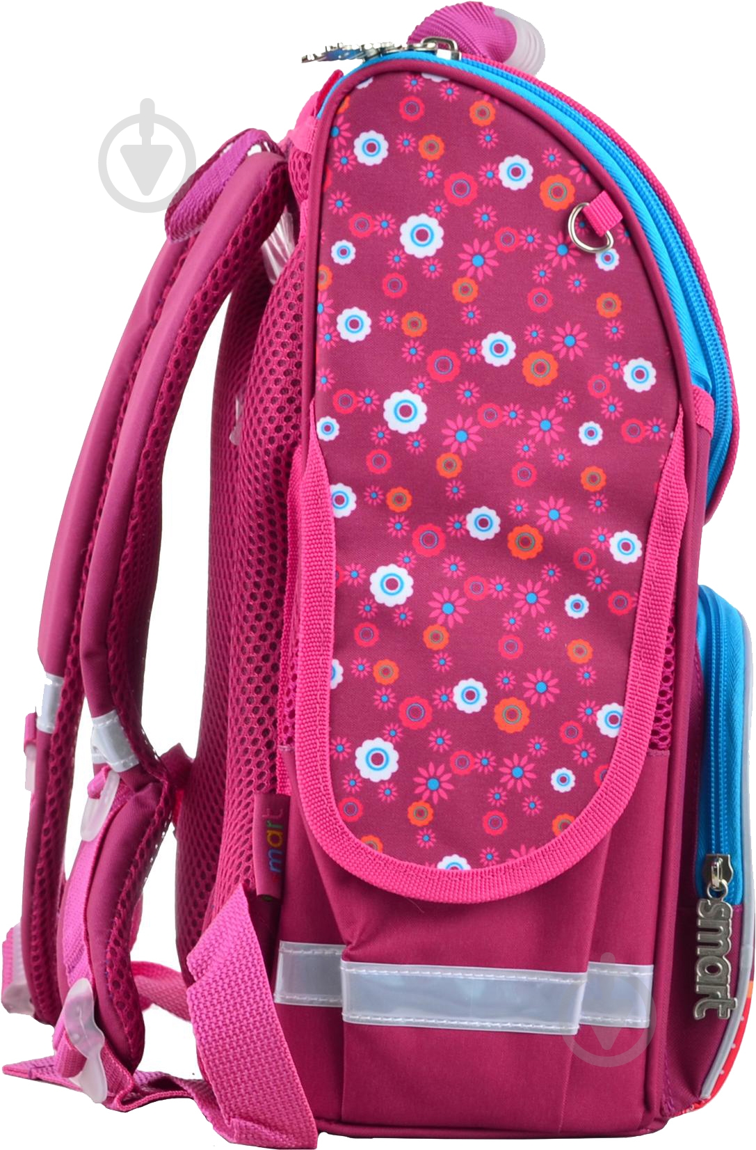 Рюкзак каркасный 1 вересня Flowers red - фото 2