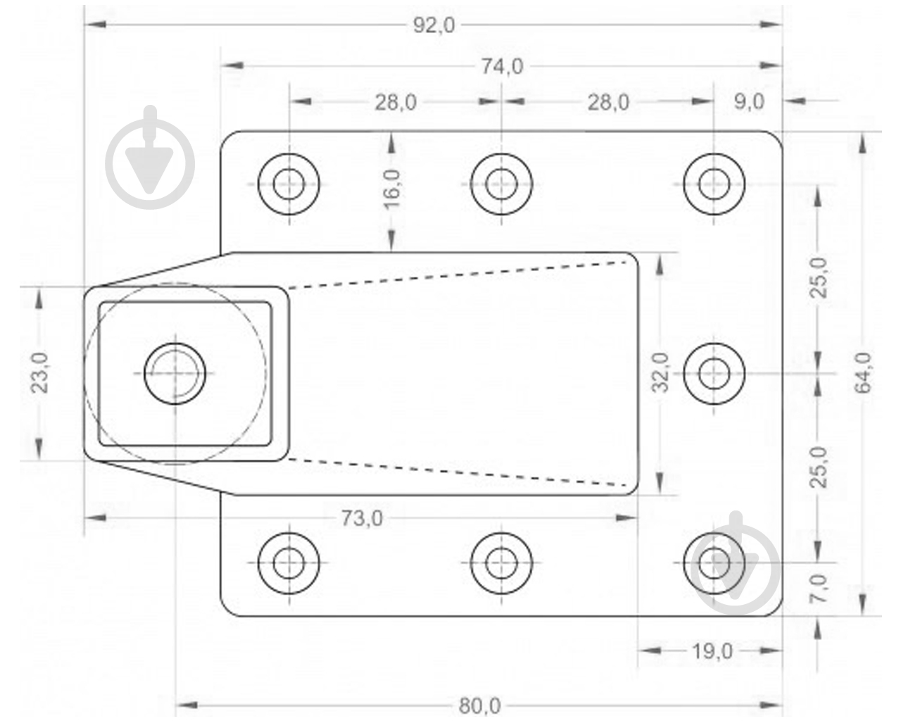 Ніжка регульована DC h-90 мм похила чорна - фото 5 Ніжка регульована DC h-90 мм похила чорна - фото 5