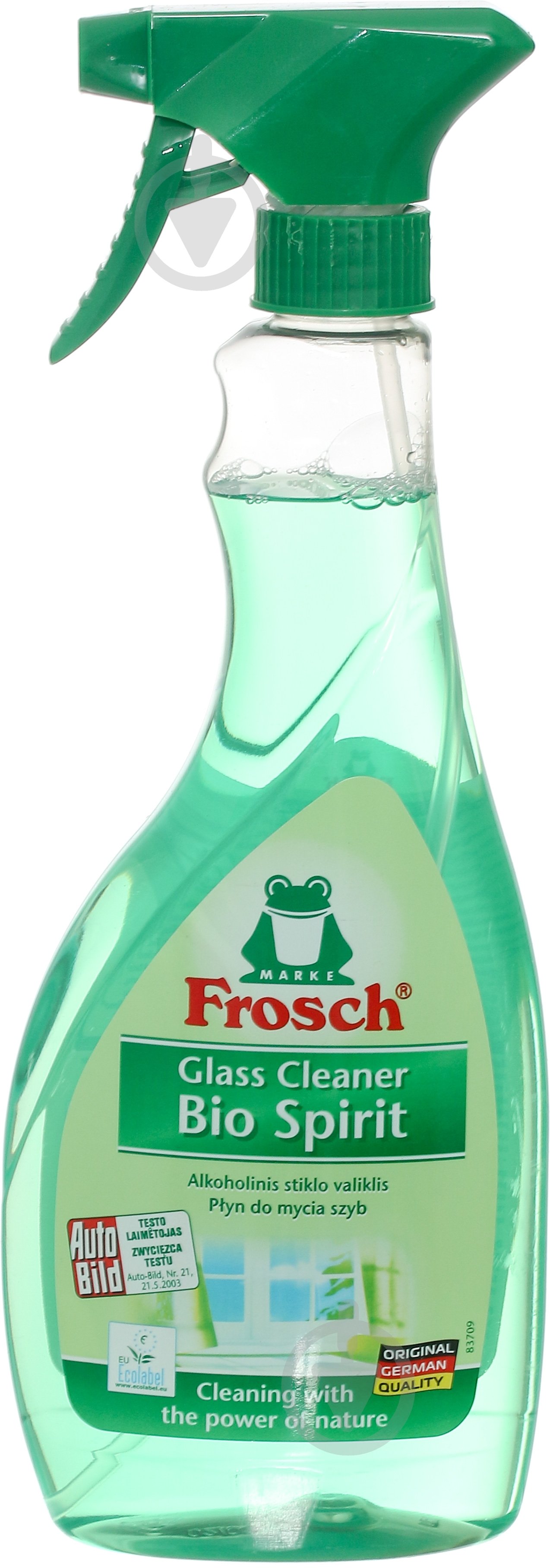 Засіб миючий для скла та дзеркал Frosch Bio Spirit 0,5 л - фото 2